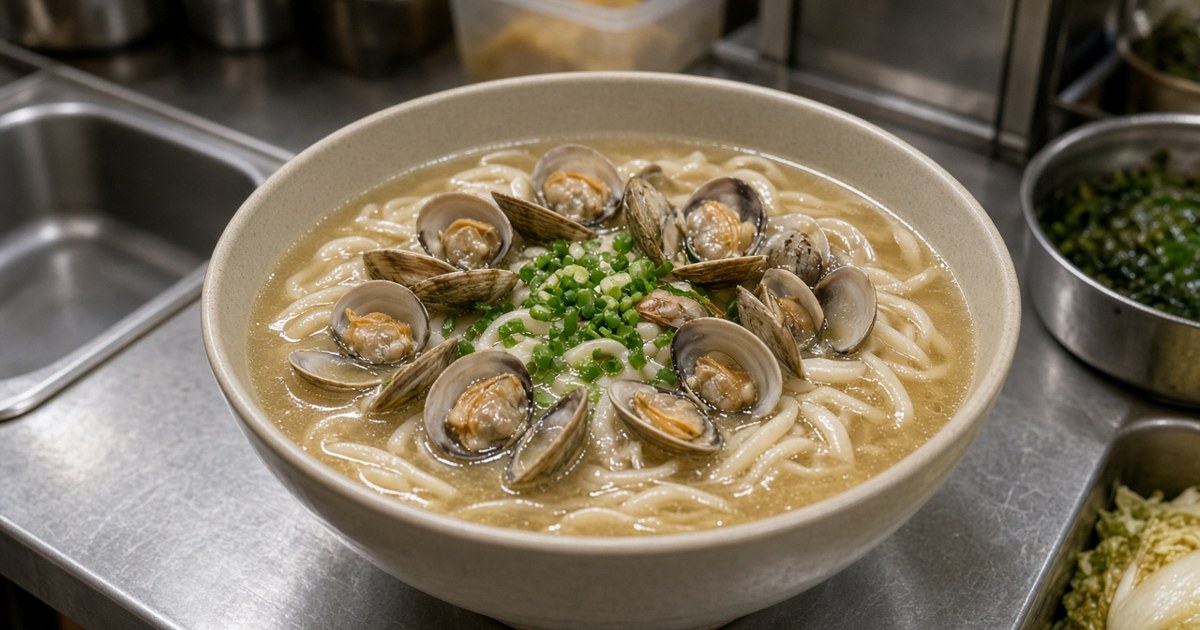 태안 칼국수 맛집: 서부시장 자매가 33년 지킨 '파전칼국수'