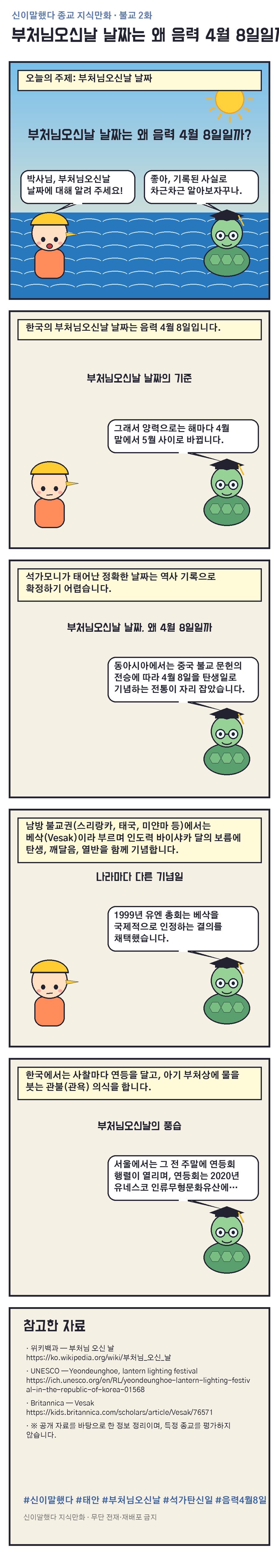 부처님오신날 날짜는 왜 음력 4월 8일일까? 지식만화