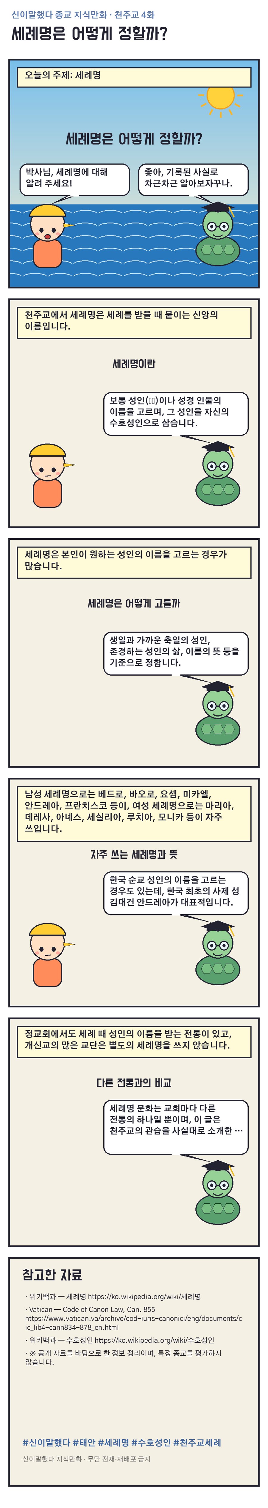 세례명은 어떻게 정할까? 지식만화