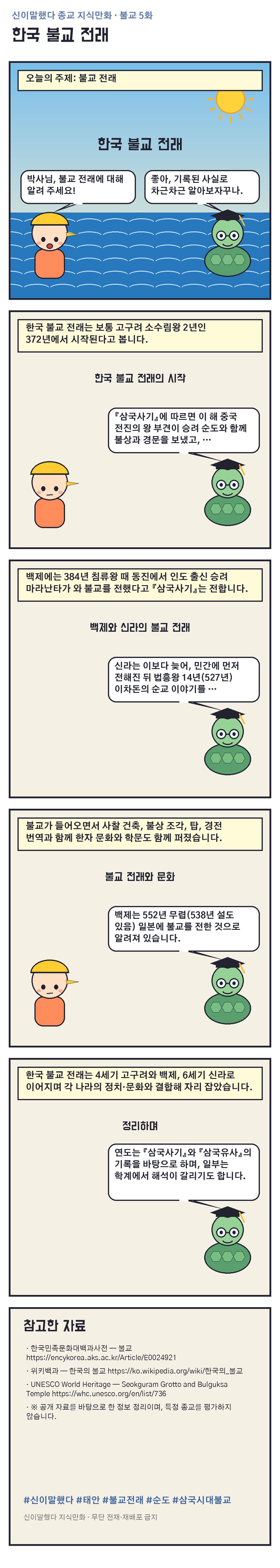 한국 불교 전래 지식만화