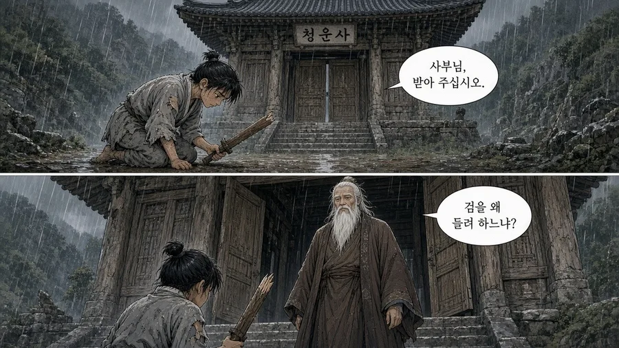 무협 웹툰 「검로(劍路)」 1화 1번째 장면