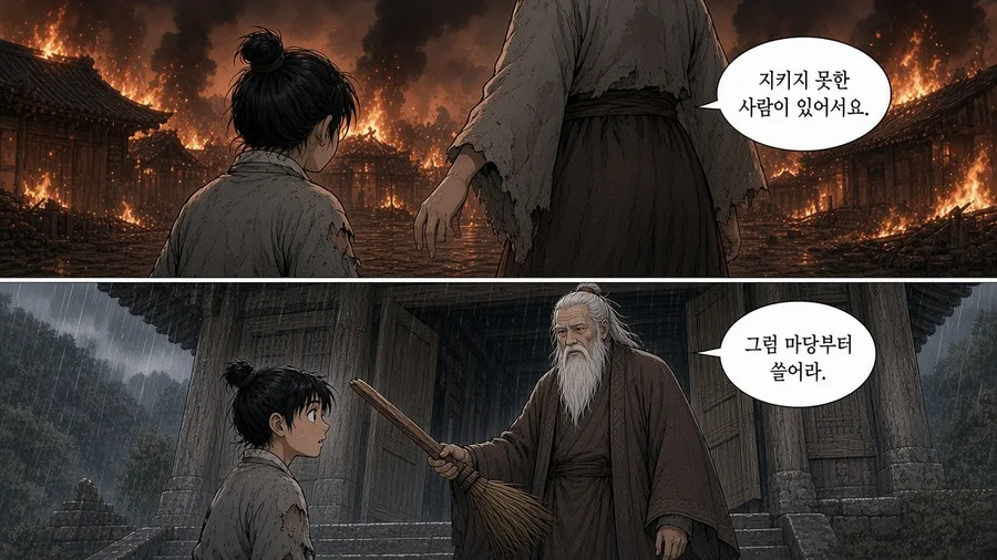 무협 웹툰 「검로(劍路)」 1화 2번째 장면