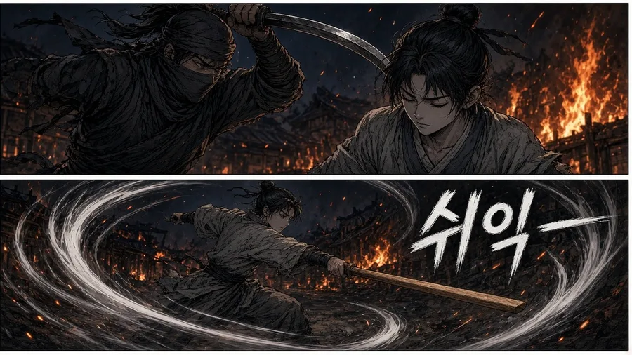 무협 웹툰 「검로(劍路)」 5화 1번째 장면